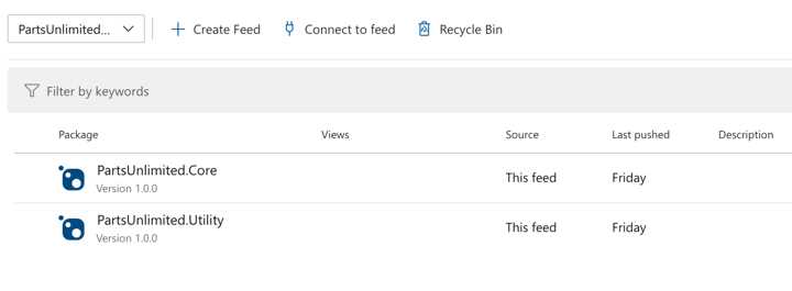 A NuGet feed with packages