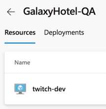 A resource linked to an environment