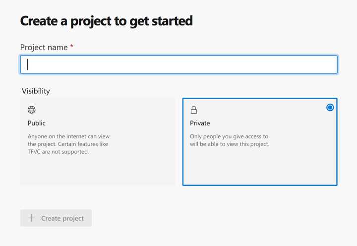 Create a new project