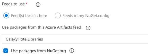 Feed settings for the build