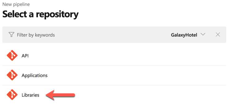 Selecting the source repository for a build