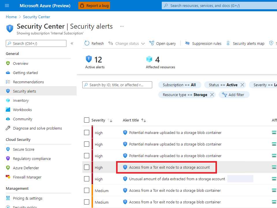 Azure Defender for Storage