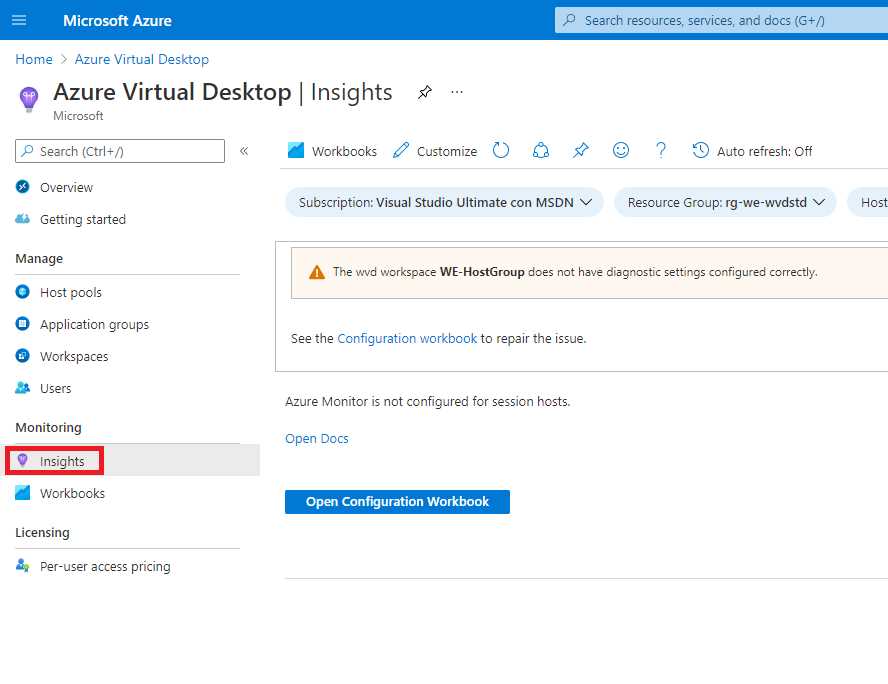 Azure Virtual Desktop Insights