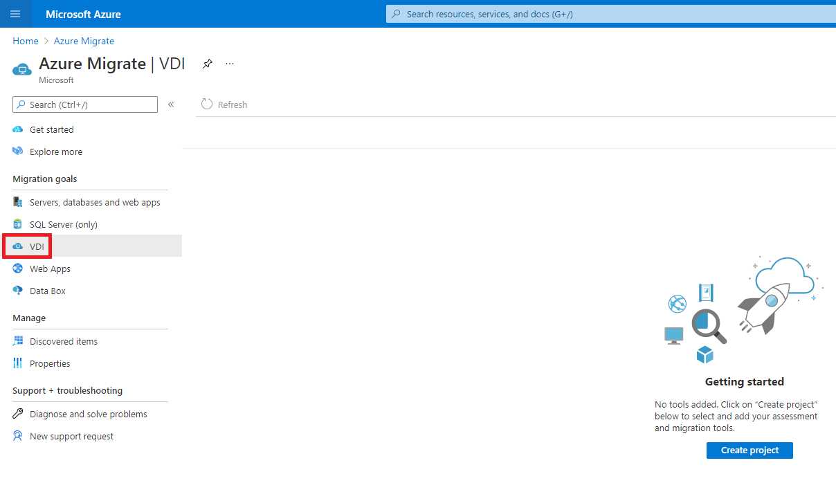 Lakeside Assessment Tool inside Azure Migrate