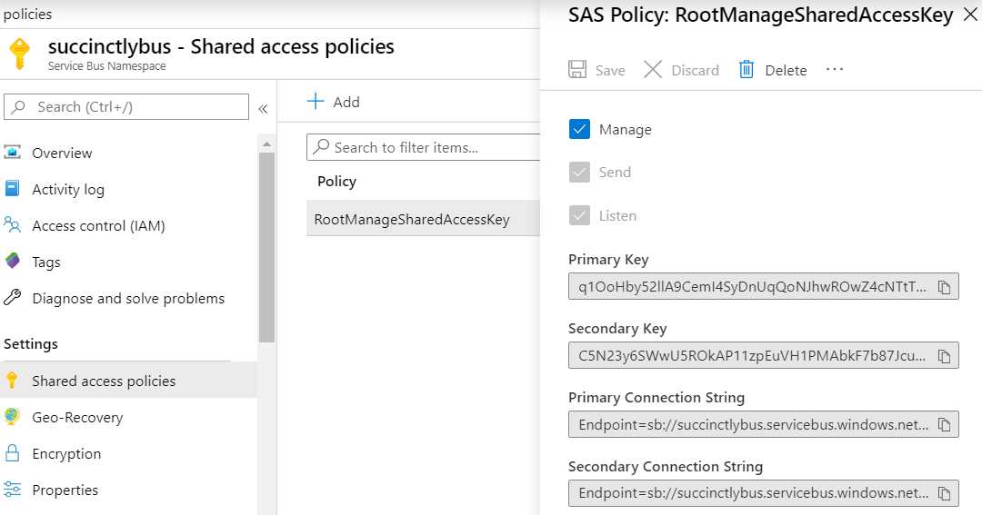 Shared Access Policies