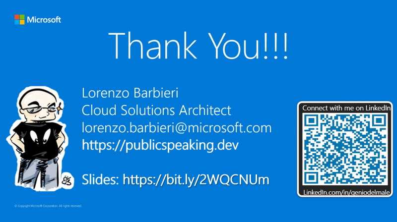 Add the link to the published slides directly at the end of your presentation, before the Q&A.