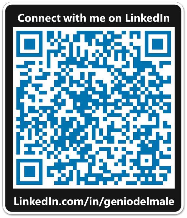 Author's LinkedIn QR code, with some customization.
