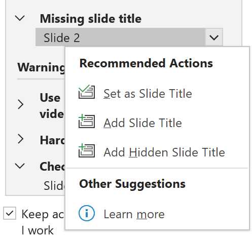 Fixing missing slide titles.
