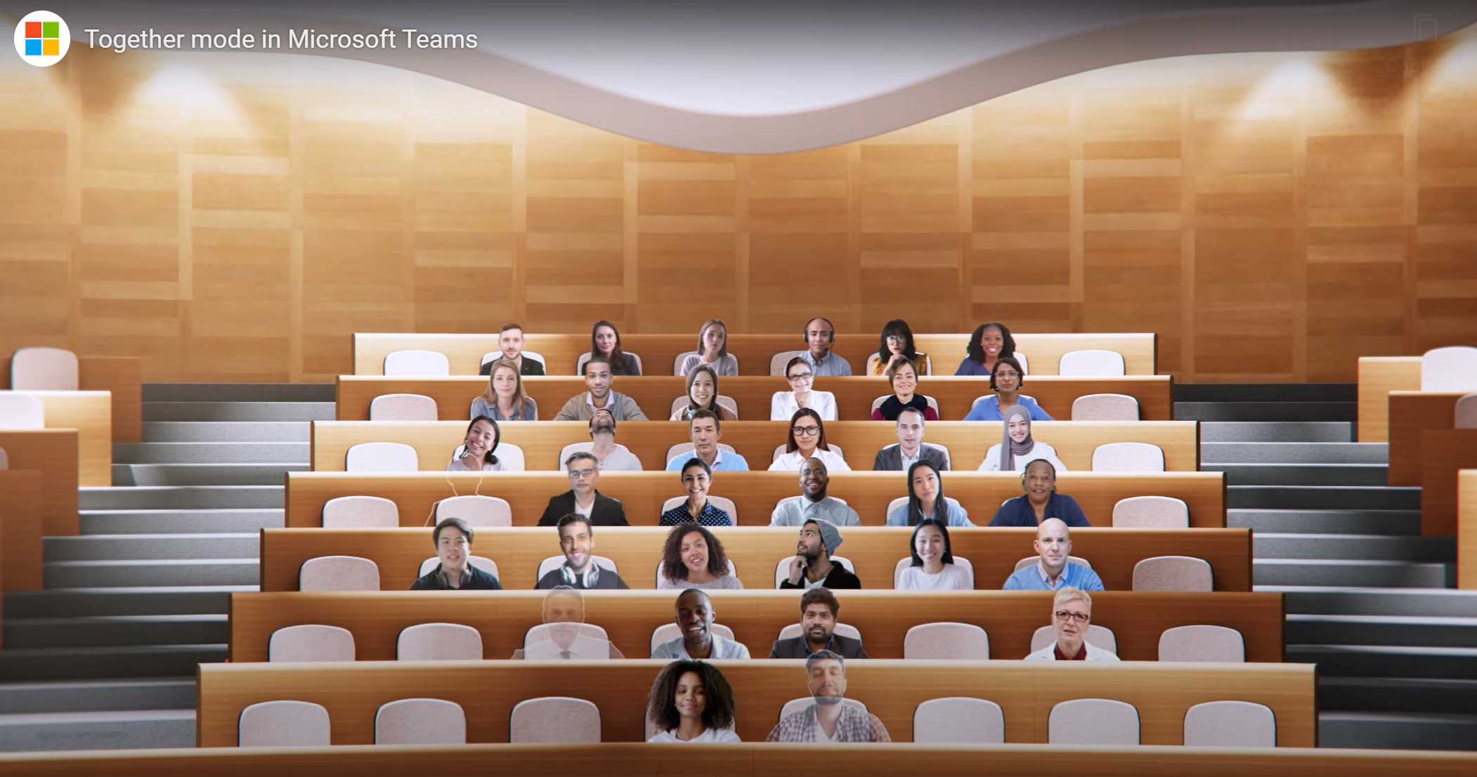 Together mode in Microsoft Teams.