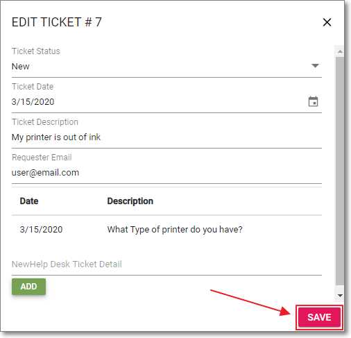 Administrator Saving Details