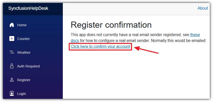 Confirm your account