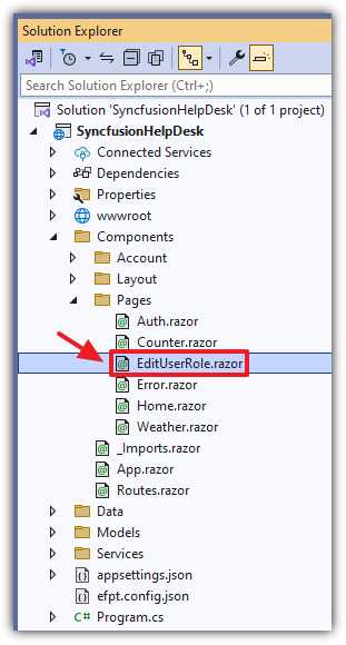 Create EditUserRole.razor page