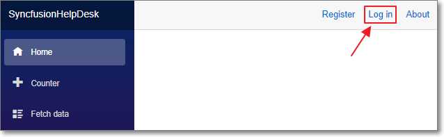 Log in to the Application