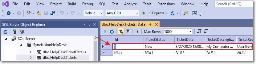 View Data in the Database