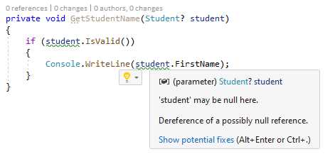 Applying the IsNull extension method