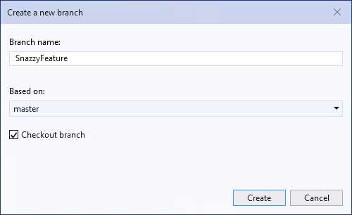 Creating a new branch