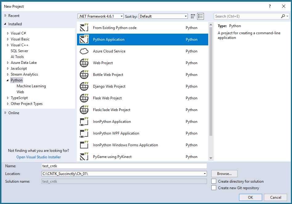 Creating a Python Project Using the Visual Studio IDE