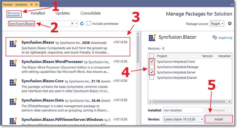 Install NuGet Packages