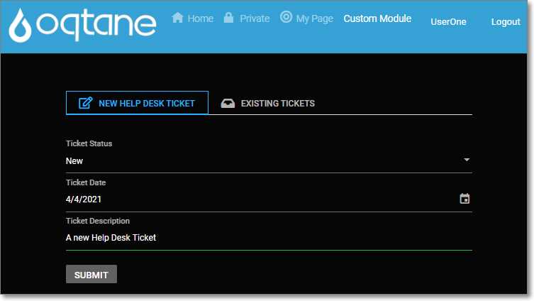 New Help Desk Ticket