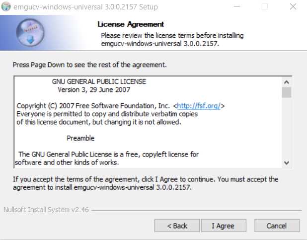 Universal Windows Setup of EmguCV