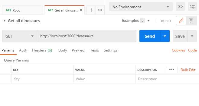 Retrieving all dinosaurs