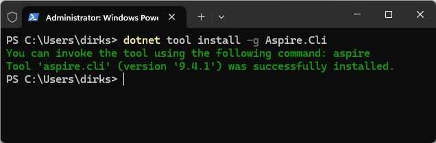 Installing .NET Aspire CLI