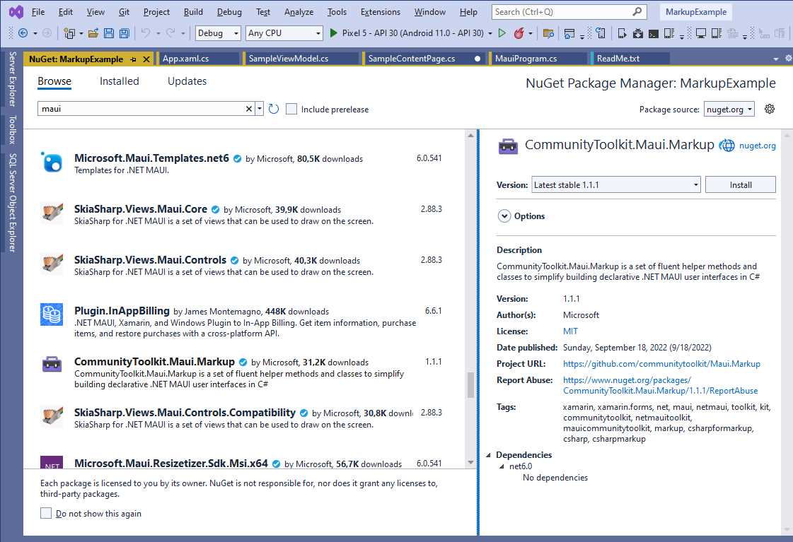 Installing the Required NuGet Packages