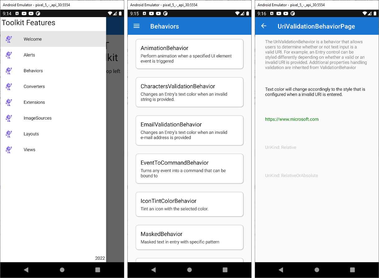 The Official Sample App Running