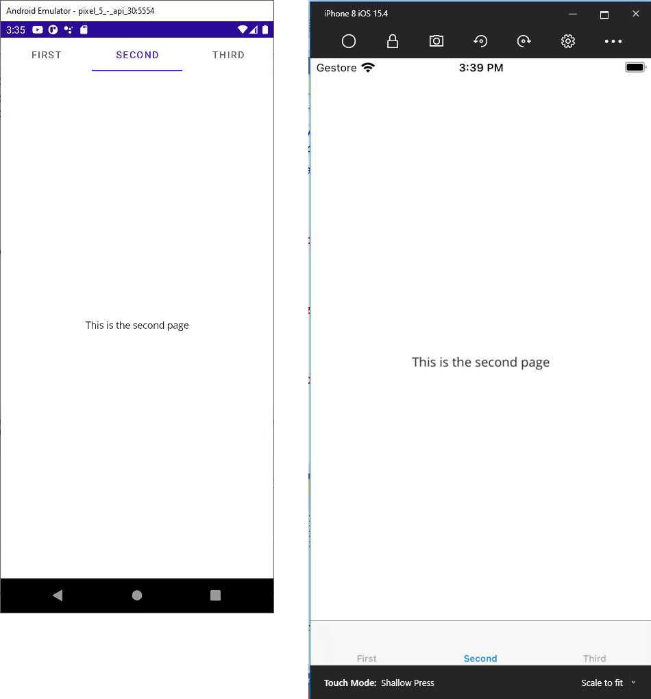 Displaying grouped contents with the TabbedPage
