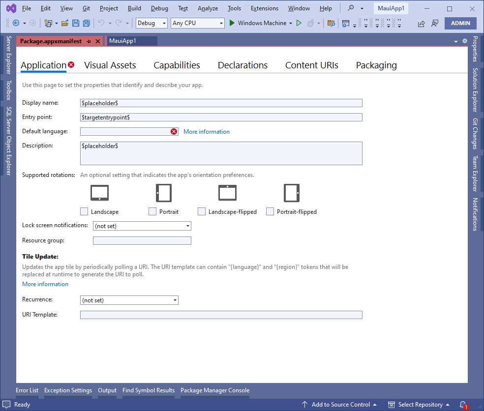 Editing WinUI metadata