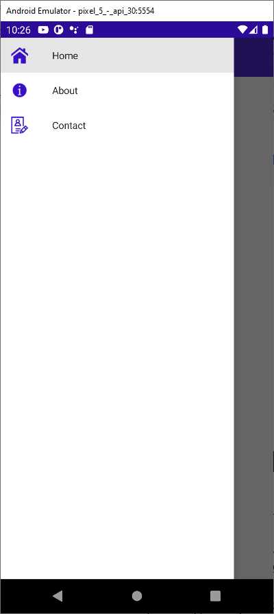 Flyout menu with the Shell