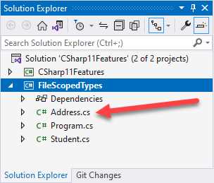 Adding a Class Called Address