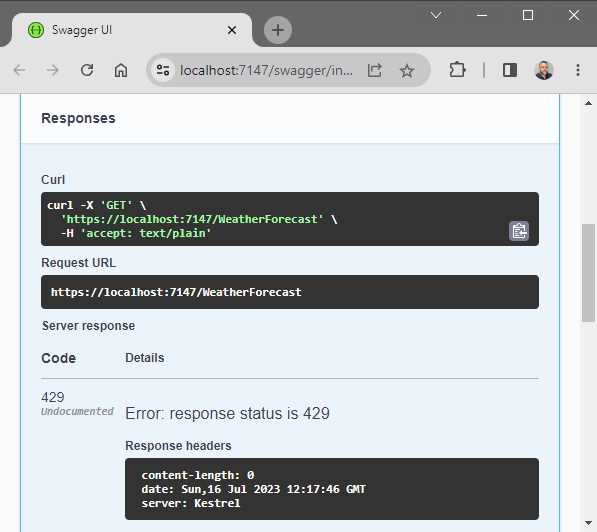 Too Many Requests for Global Rate Limiter