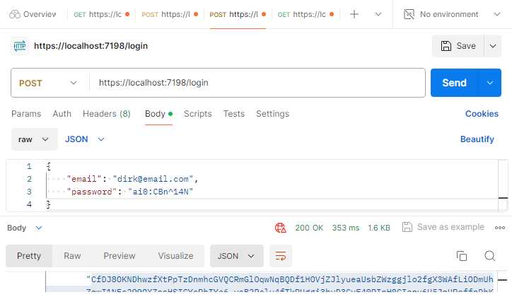 Calling the Login Endpoint