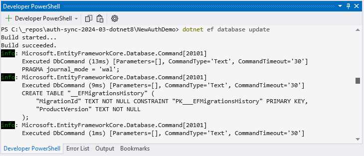 Creating the SQLite File