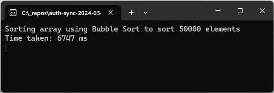 The Bubble Sort Results