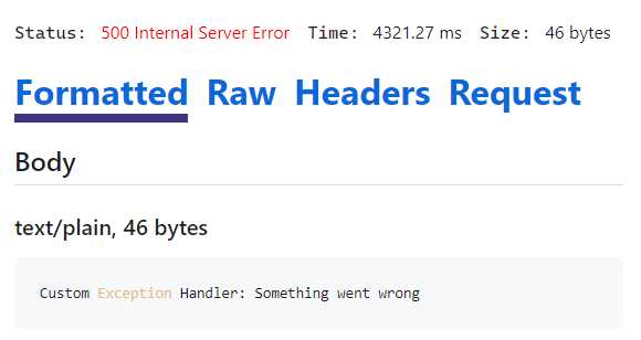 The Custom Exception Handler in Action