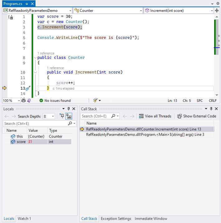 Value of score Variable Inside Increment