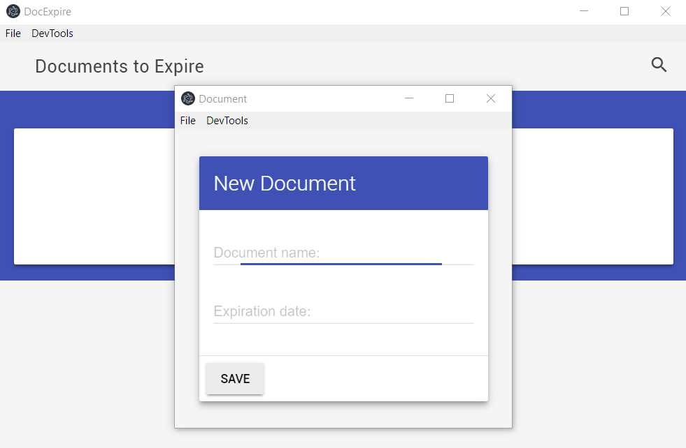 The App’s Secondary Window Adjusted