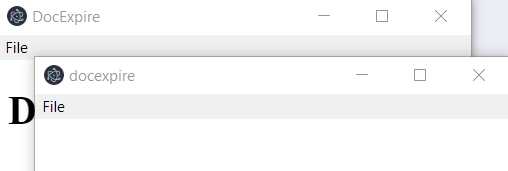 The Application Running (Two Windows Opened)