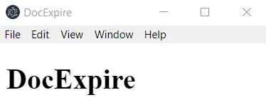 The Application Running