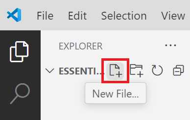 Create a New File (VS Code Explorer)