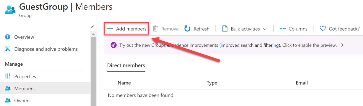 Add members to the group