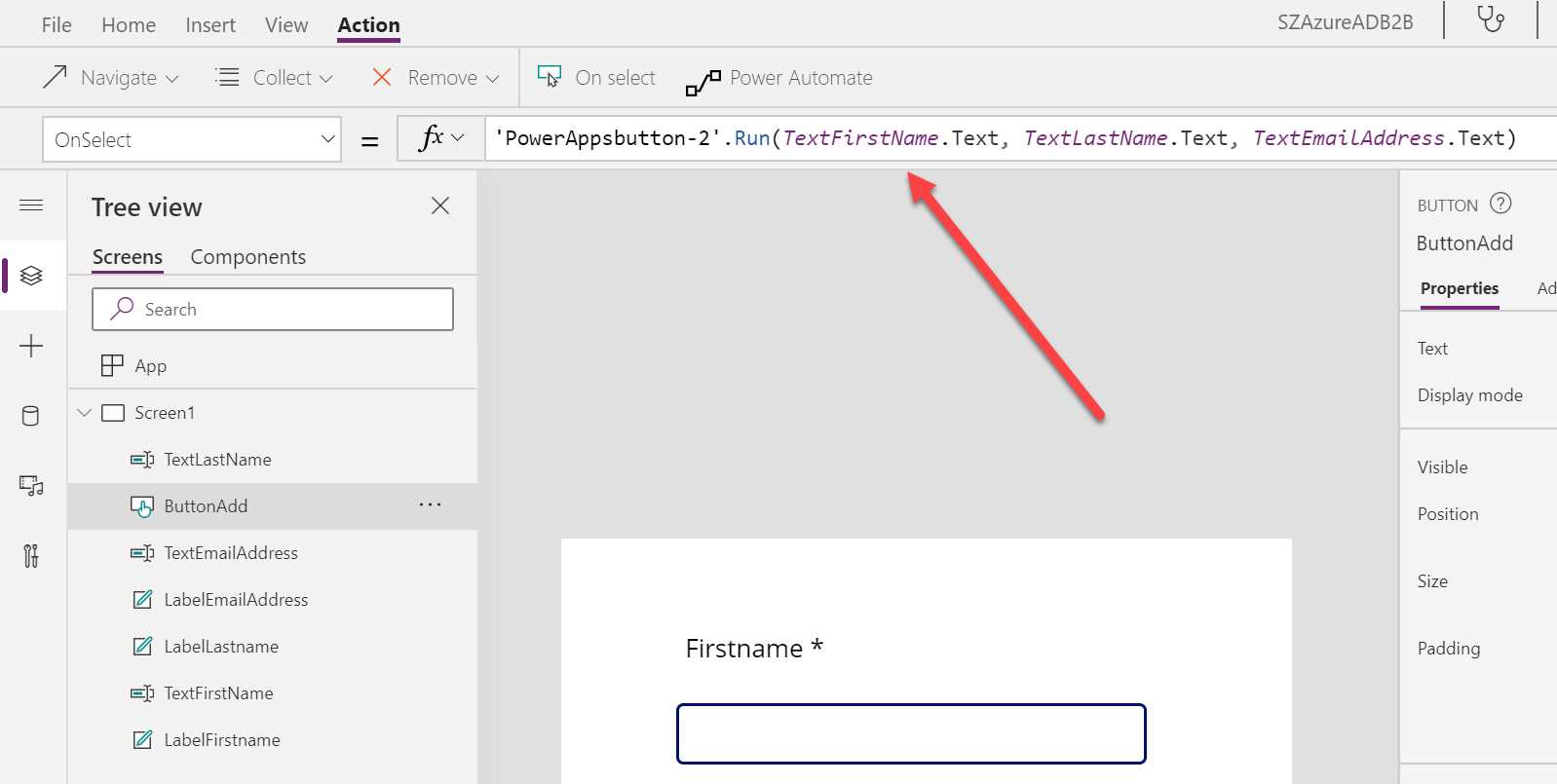 Add the formula for passing on the parameters