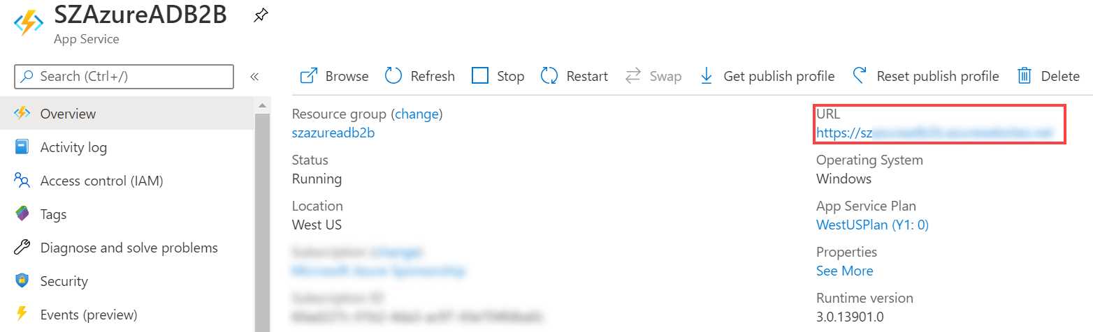 Copy the URL for the function