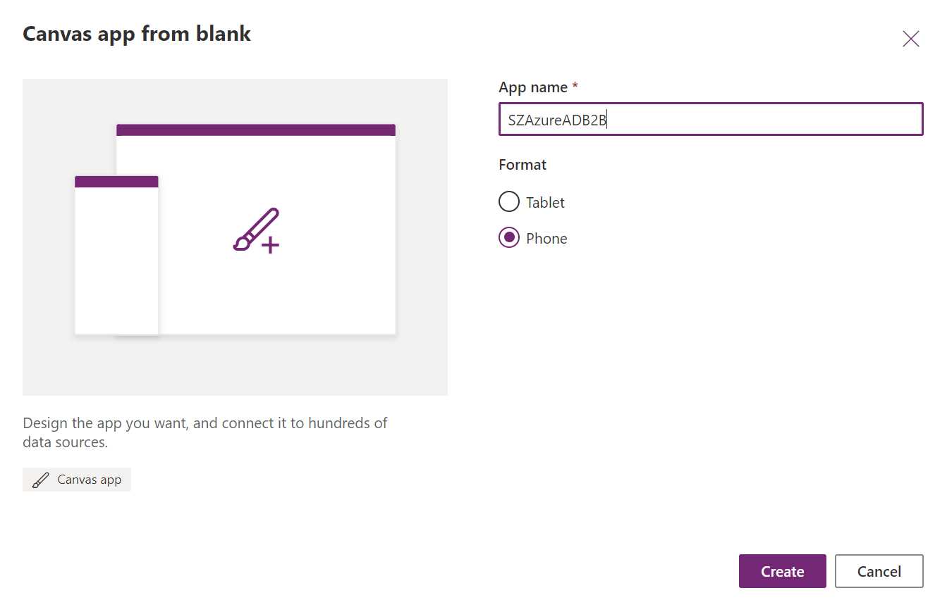 Create a new PowerApp