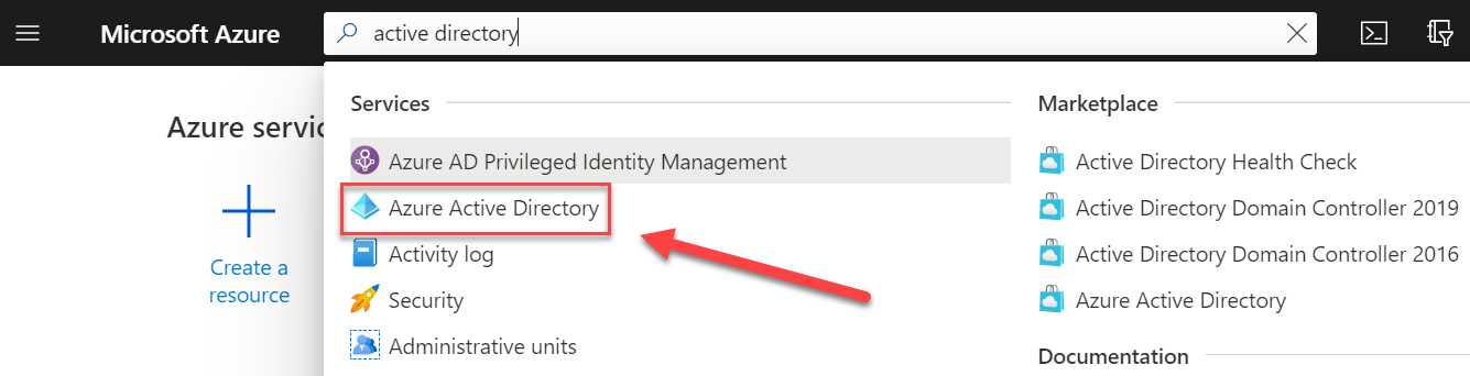 Open Azure AD in the Azure portal