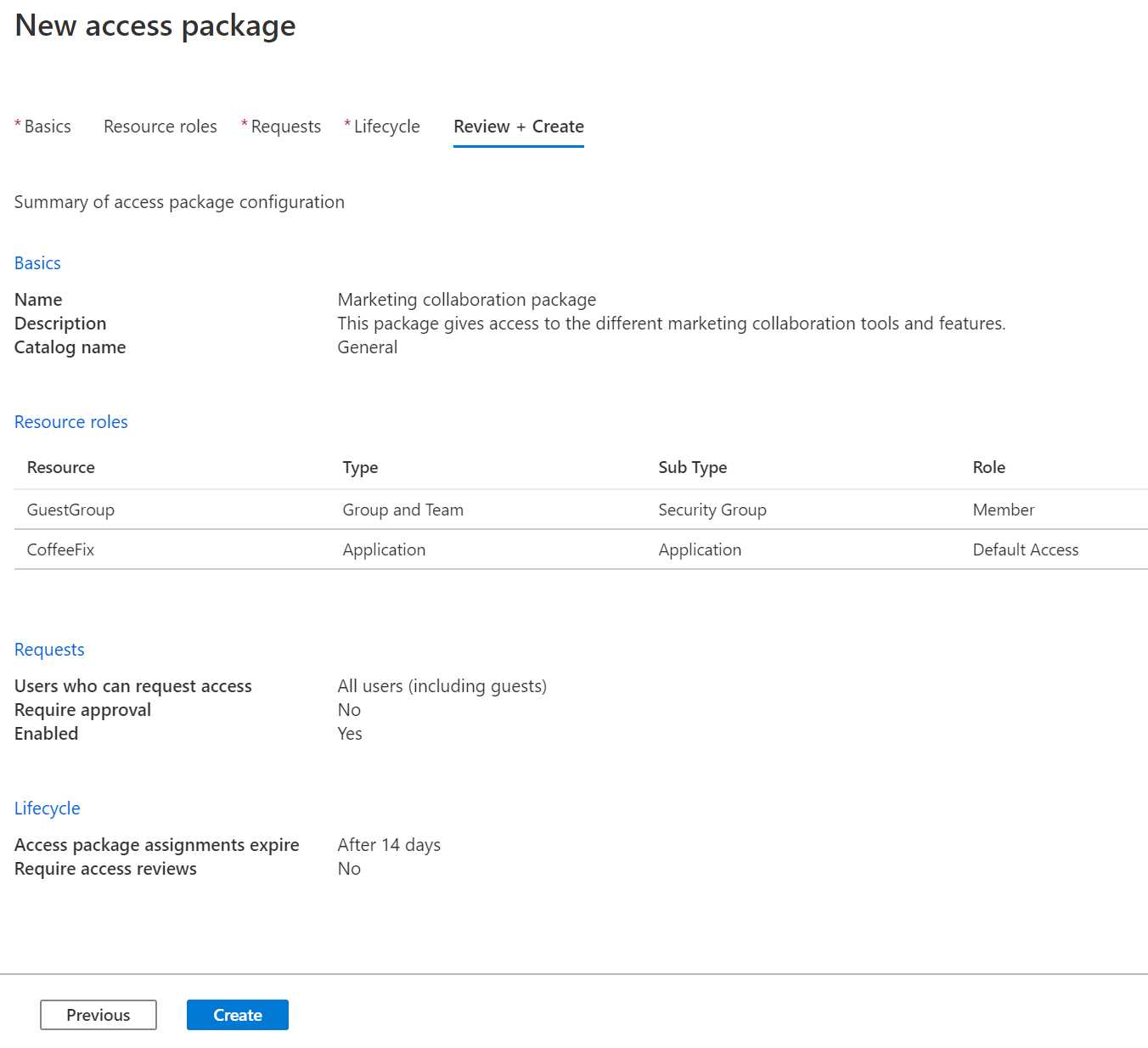 Review all the settings