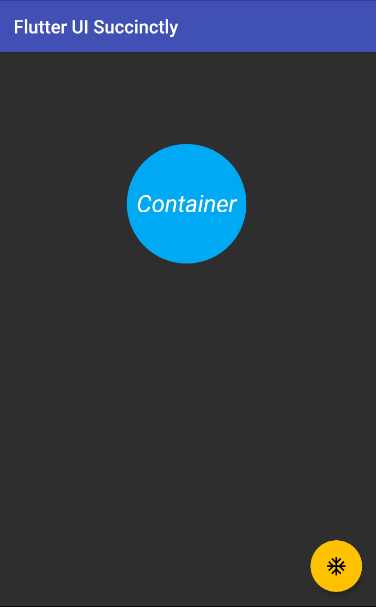 A Container Widget with a BoxDecoration (Circle)