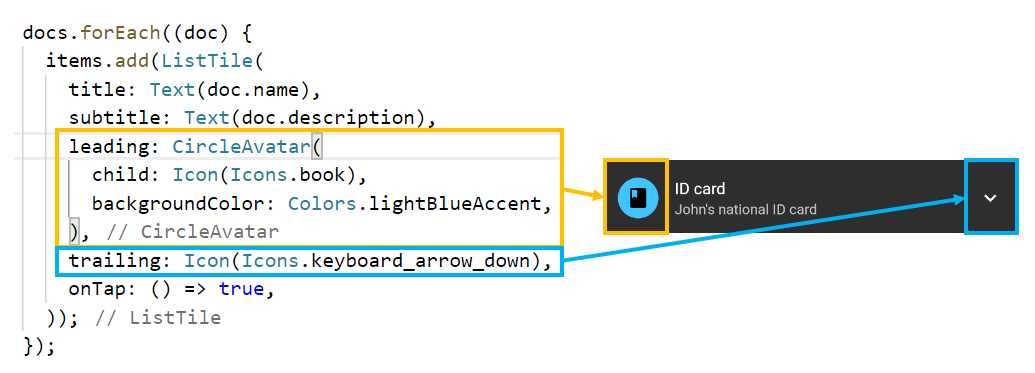 ListTile Item – Docs App